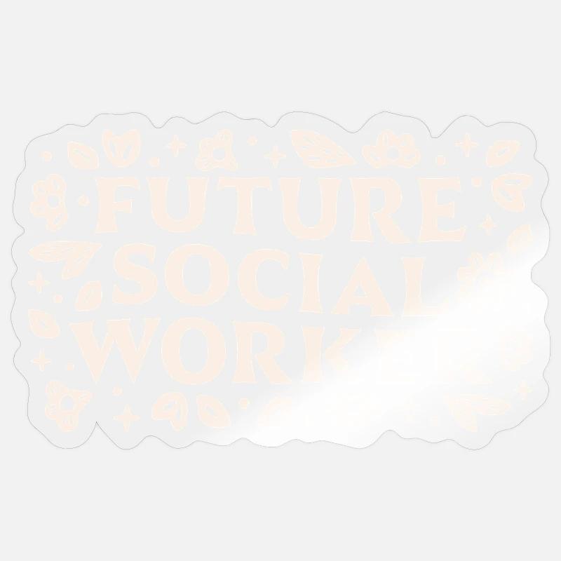 Zukünftiger Student der Sozialarbeiterin oder des Sozialarbeiters Sticker Größe S (10 x 10 cm)