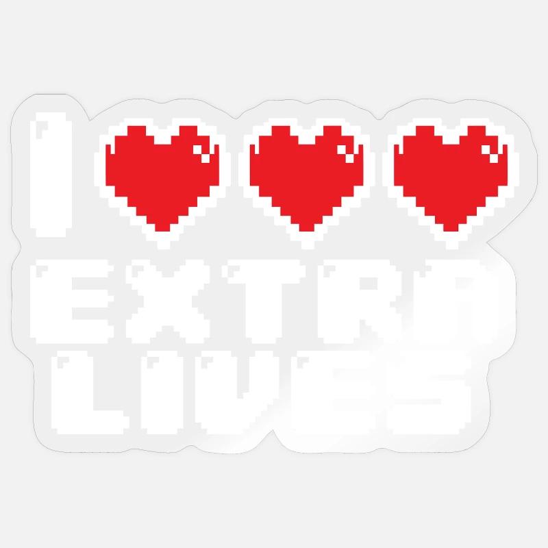 Extremes Pixel-Herz - Sticker Größe S (10 x 10 cm) - Transparent glänzend