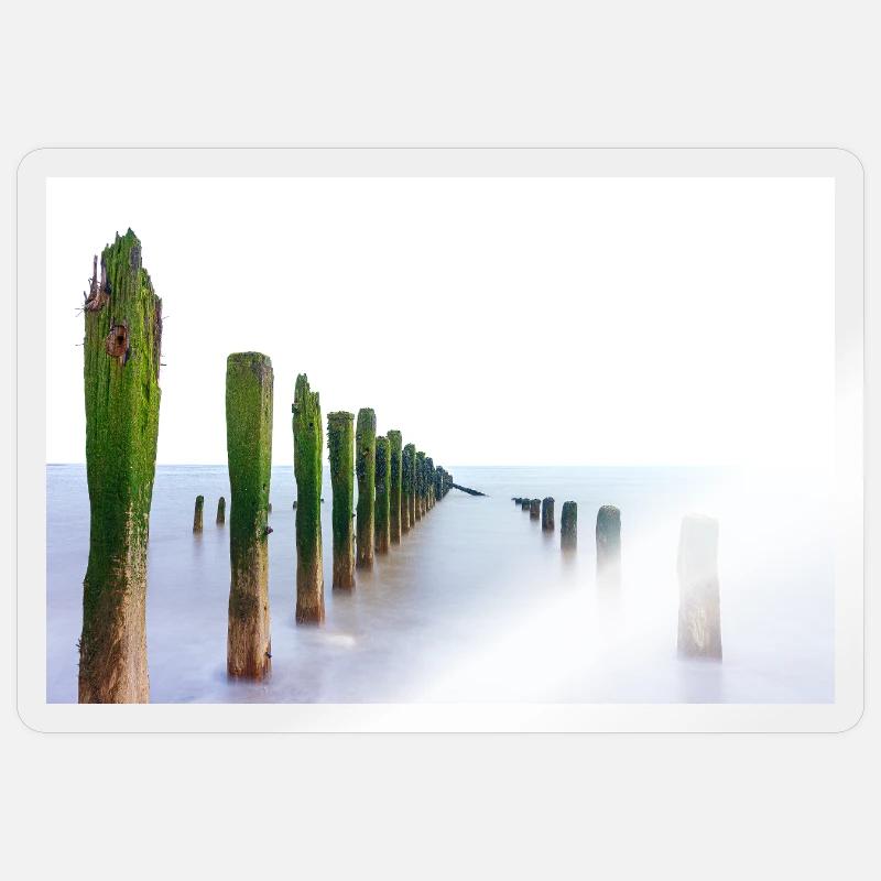 Long exposure spurn point - Sticker size S (10 x 10 cm) - transparent glossy