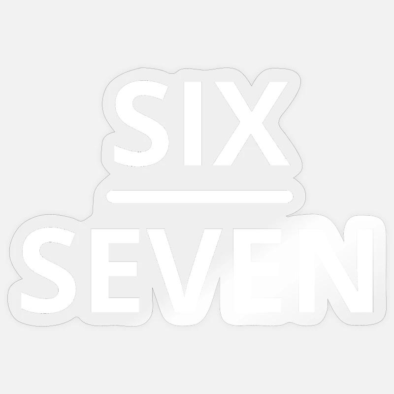Six Sept Meme Design - Sticker taille S (10 x 10 cm) - brillant transparent