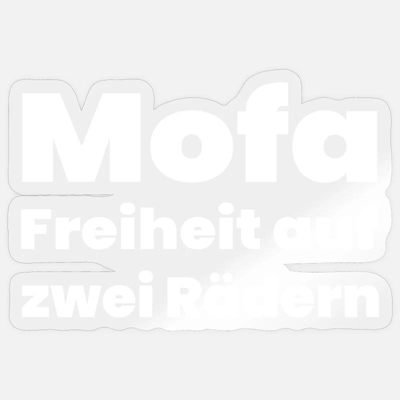 Mobylette - Sticker taille S (10 x 10 cm) - brillant transparent