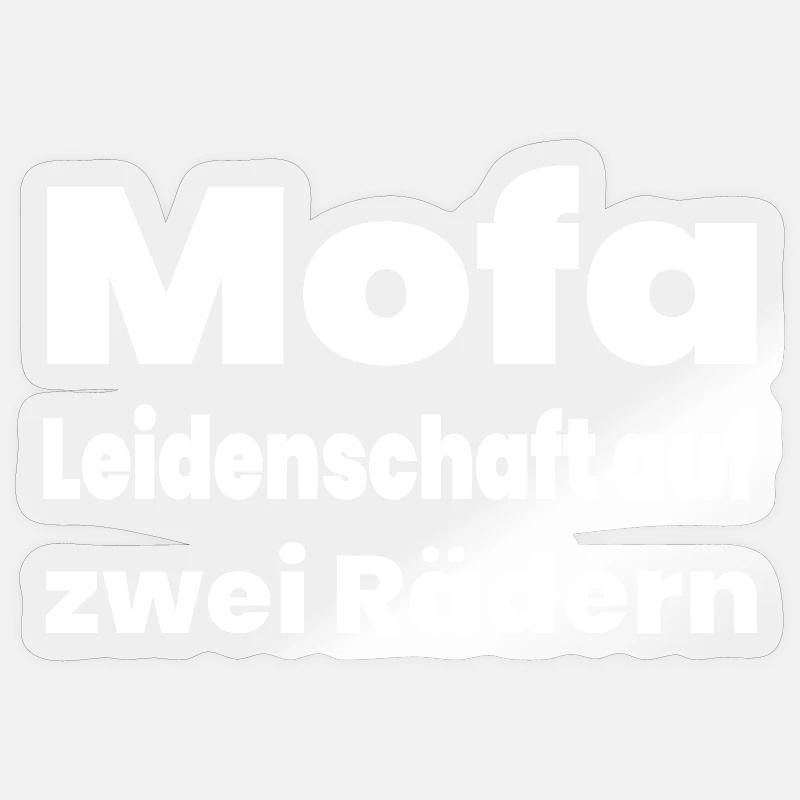 Moped - Sticker size S (10 x 10 cm) - transparent glossy