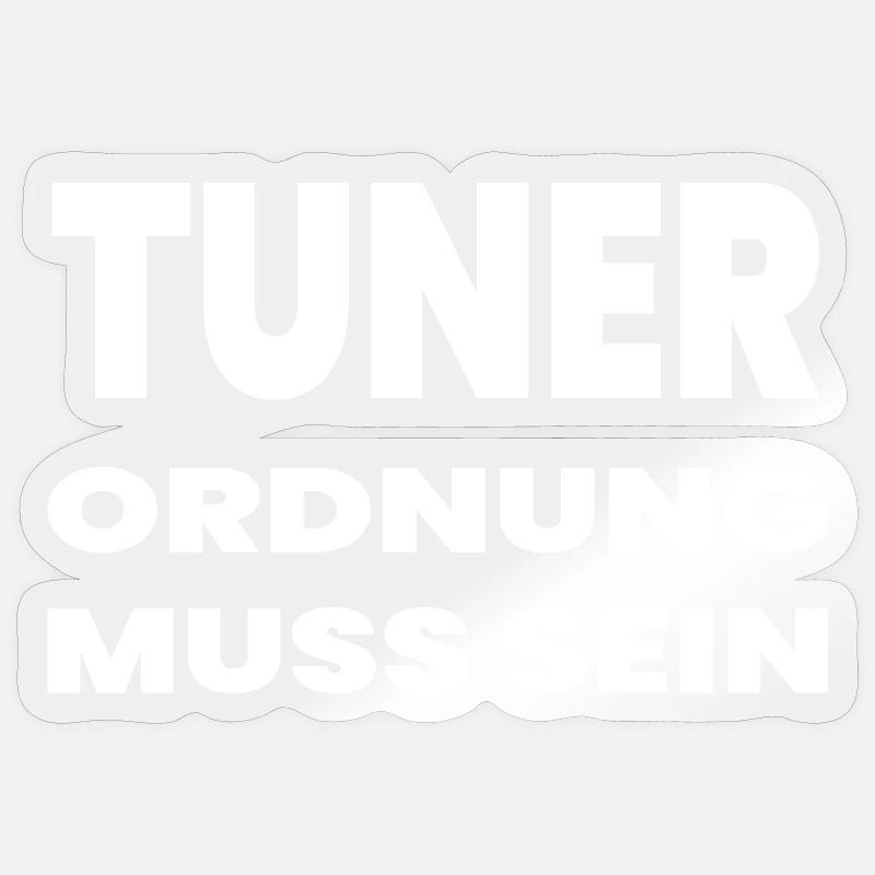 Tuner - Sticker Größe S (10 x 10 cm) - Transparent glänzend
