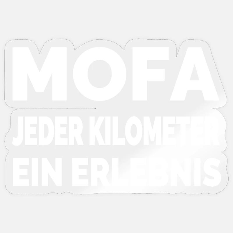 Mobylette - Sticker taille S (10 x 10 cm) - brillant transparent