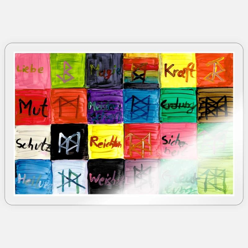 Runensegen_A5 - Sticker taille S (10 x 10 cm) - brillant transparent