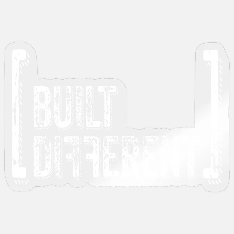 Devis de détresse construite différente - Sticker taille S (10 x 10 cm) - brillant transparent