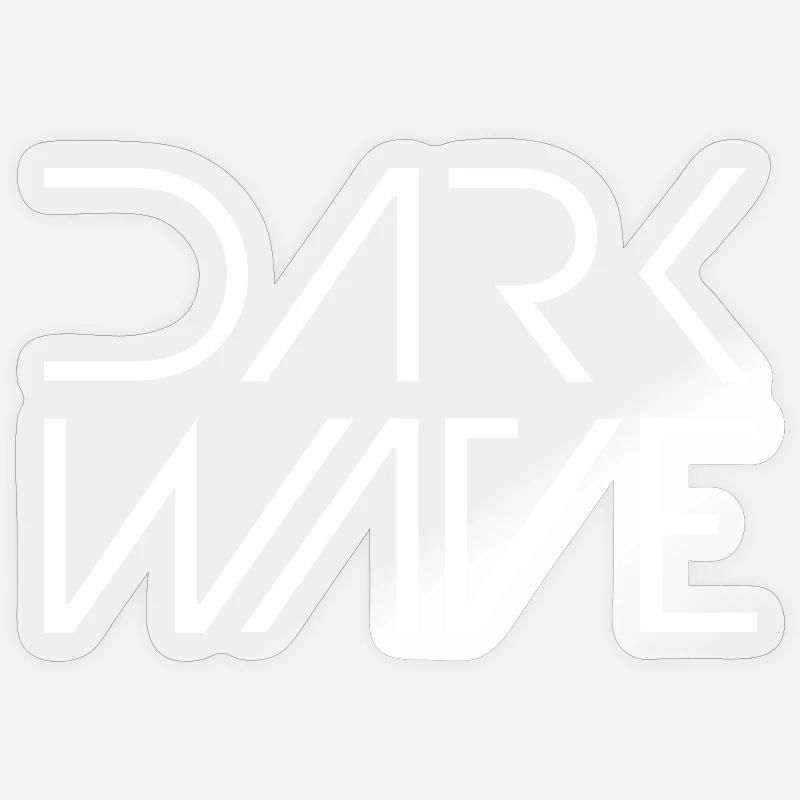 Dark Wave Geometric Tee - Sticker size S (10 x 10 cm) - transparent glossy