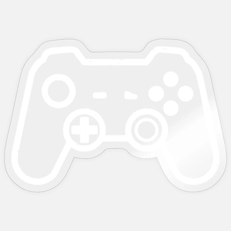 Gamepad Controller Outline - Sticker size S (10 x 10 cm) - transparent glossy
