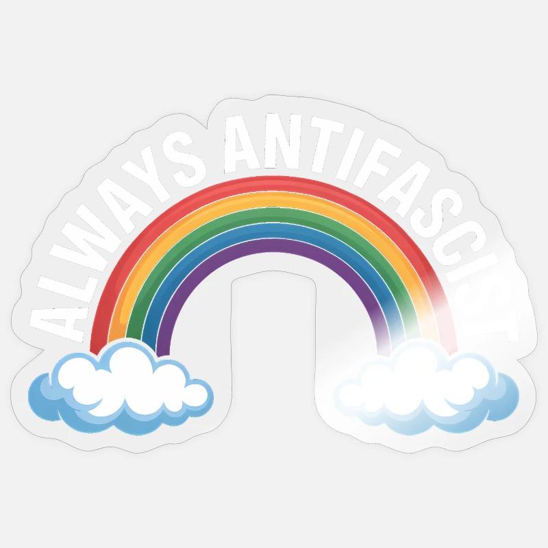 Always Antifascist - Antifa Tee Sticker size S (10 x 10 cm)