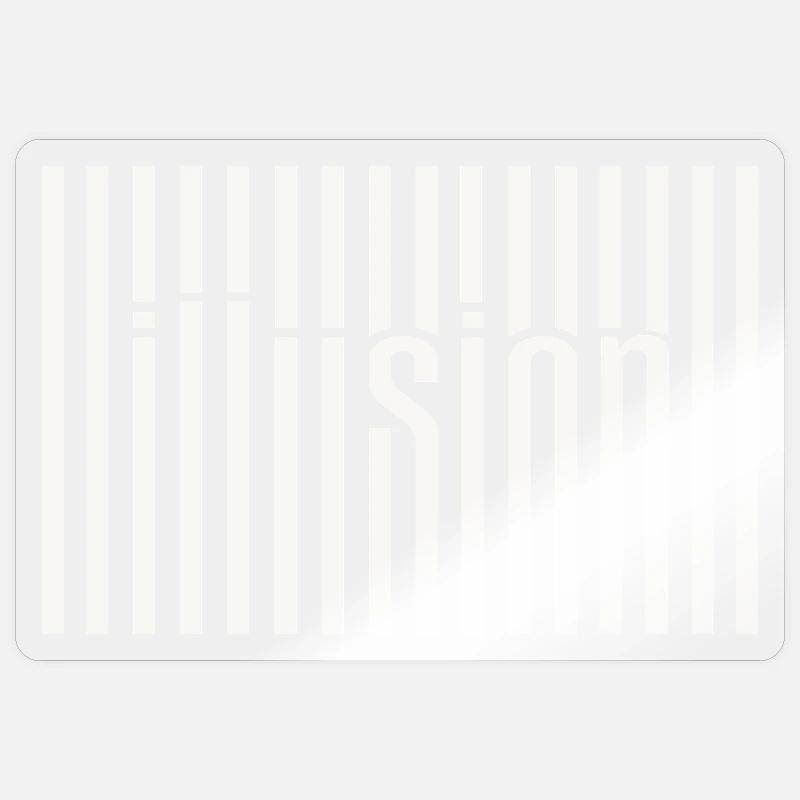 Barcode Illusion - Sticker size S (10 x 10 cm) - transparent glossy