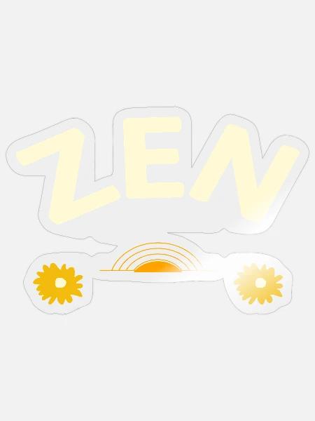 ZEN - Sticker taille S (10 x 10 cm) - brillant transparent