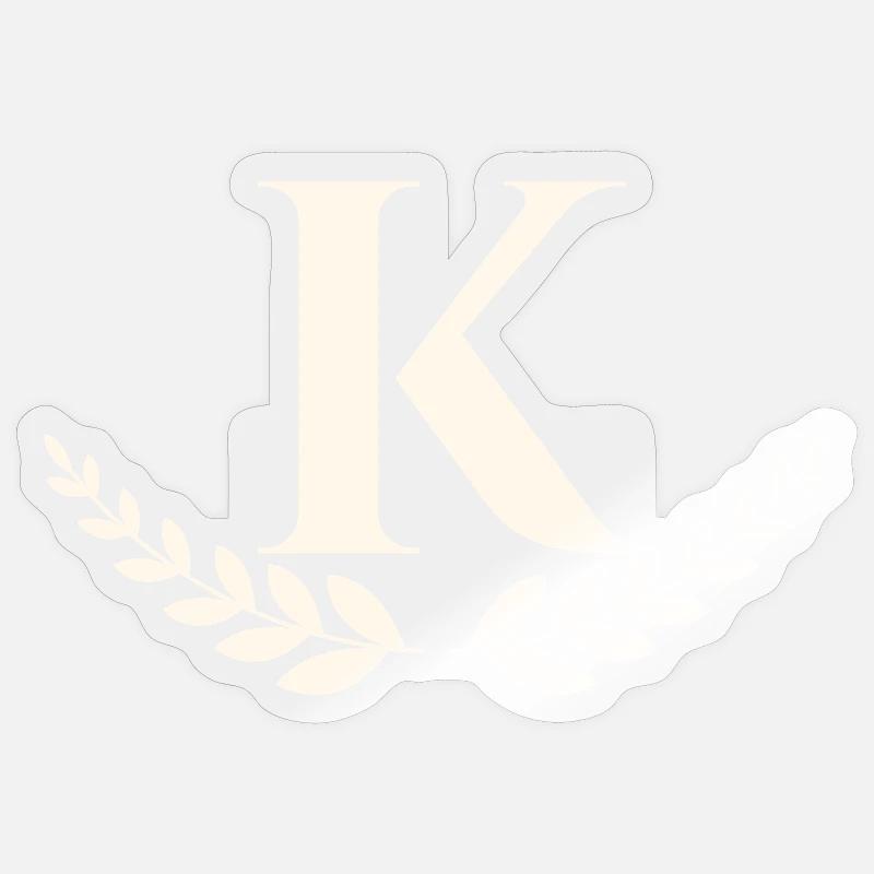 K - Sticker Größe S (10 x 10 cm) - Transparent glänzend