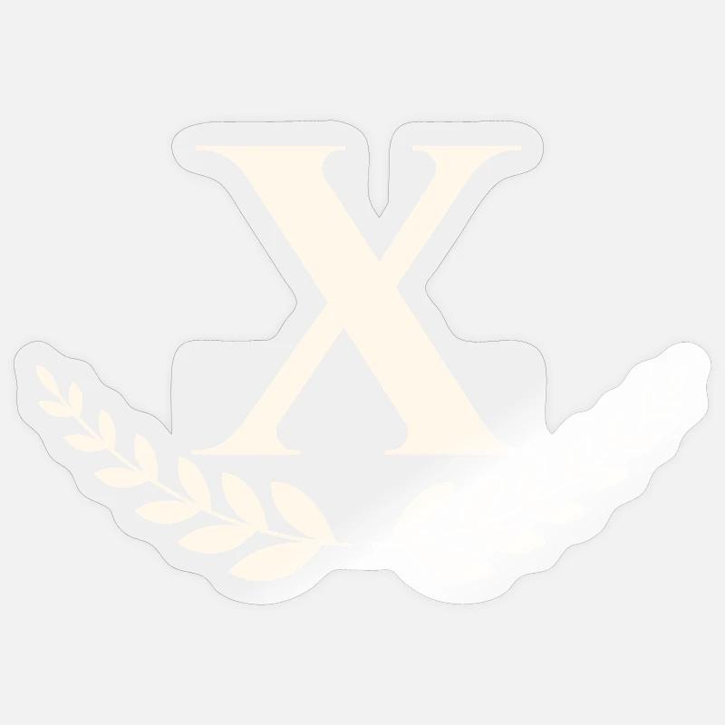 X - Sticker Größe S (10 x 10 cm) - Transparent glänzend