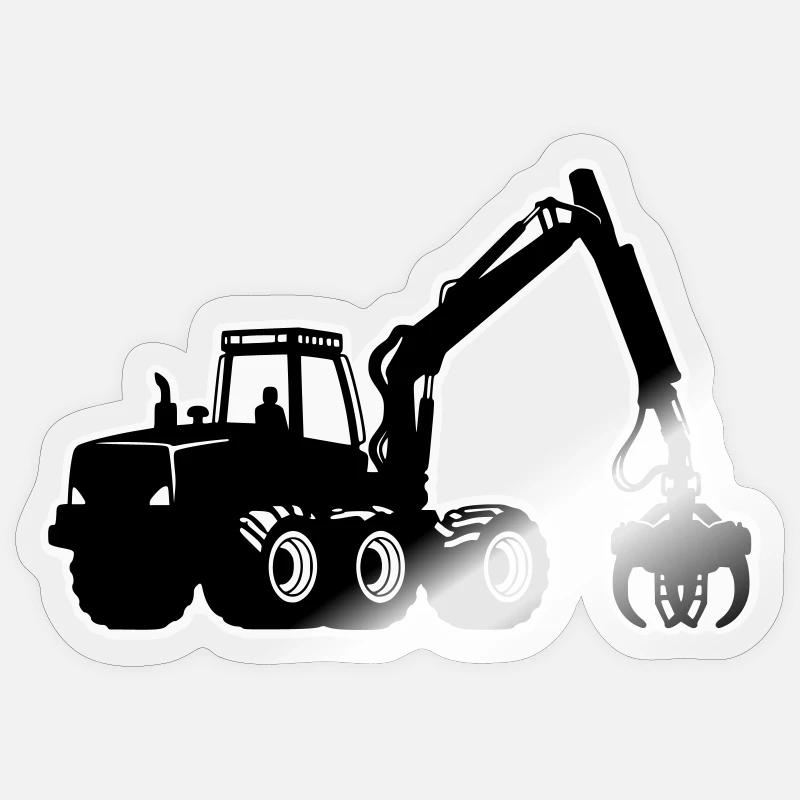 Harvester Silhouette Sticker size S (10 x 10 cm)