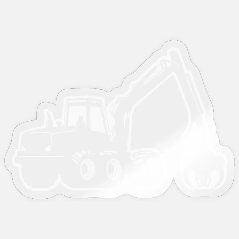 Harvester Silhouette - Sticker Größe S (10 x 10 cm) - Transparent glänzend