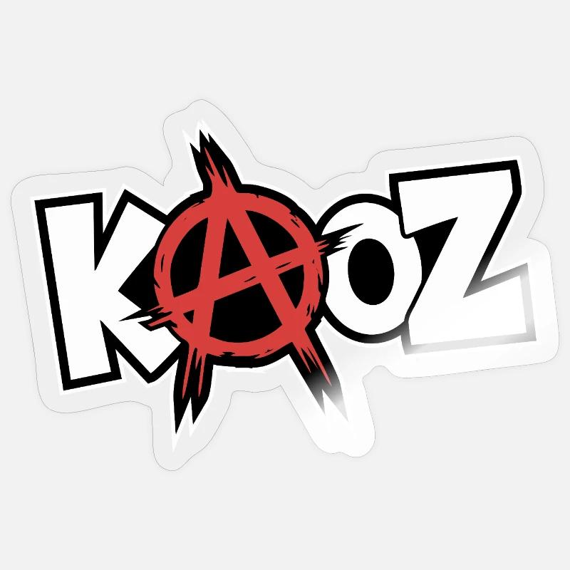 Kool KAOZ Anarchy Graffiti - Sticker size S (10 x 10 cm) - transparent glossy
