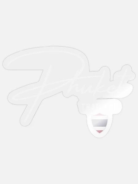 Phuket Thailand, elegantes Design Phuket - Sticker Größe S (10 x 10 cm) - Transparent glänzend