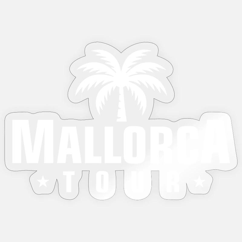 Visite de Majorque - Sticker taille S (10 x 10 cm) - brillant transparent