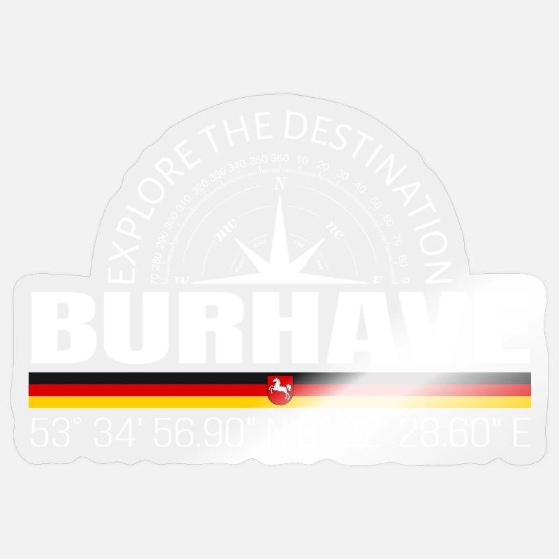 Burhave - Sticker size S (10 x 10 cm) - transparent glossy