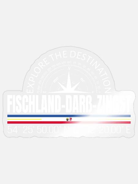Fischland - Darß - Zingst - Sticker Größe S (10 x 10 cm) - Transparent glänzend