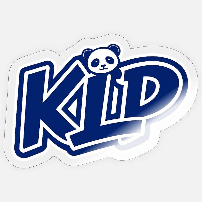 Bleu - Sticker taille S (10 x 10 cm) - brillant transparent