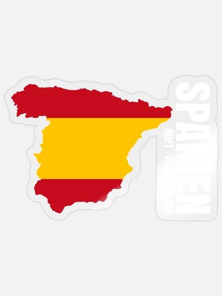 Spanien Auswandern - Sticker Größe S (10 x 10 cm) - Transparent glänzend