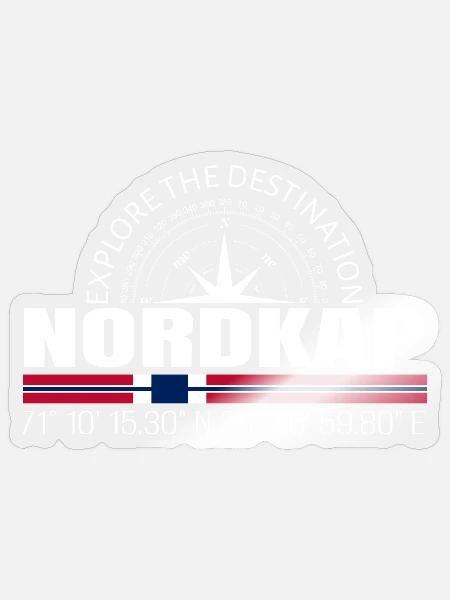 Nordkap - Sticker Größe S (10 x 10 cm) - Transparent glänzend