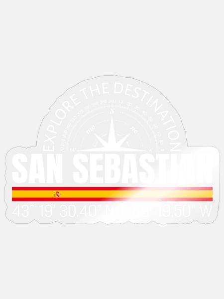 San Sebastian - Sticker Größe S (10 x 10 cm) - Transparent glänzend
