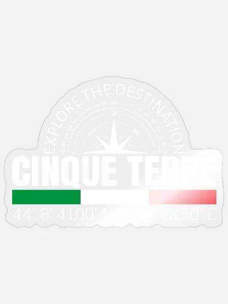 Cinque Terre - Sticker Größe S (10 x 10 cm) - Transparent glänzend