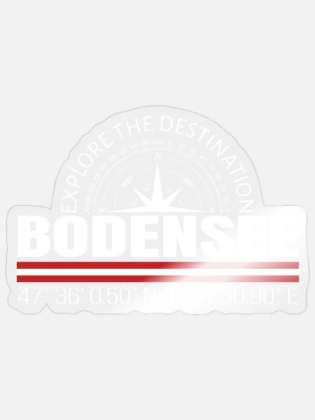 Bodensee - Sticker Größe S (10 x 10 cm) - Transparent glänzend