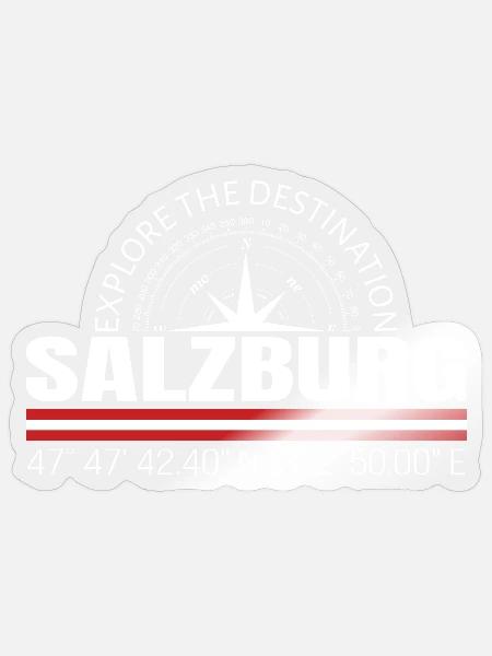 Salzburg - Sticker Größe S (10 x 10 cm) - Transparent glänzend