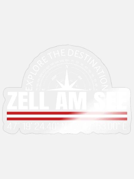 Zell am See - Sticker Größe S (10 x 10 cm) - Transparent glänzend