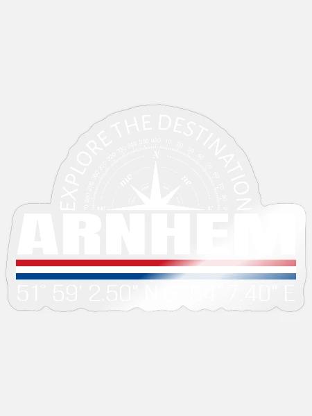 Arnhem - Sticker Größe S (10 x 10 cm) - Transparent glänzend