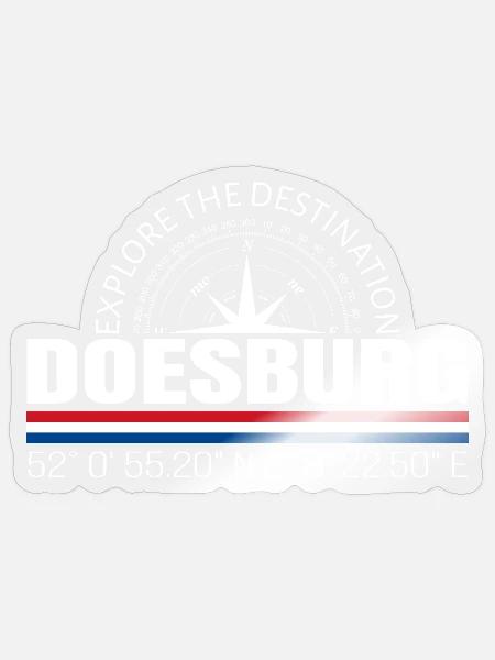 Doesburg - Sticker Größe S (10 x 10 cm) - Transparent glänzend