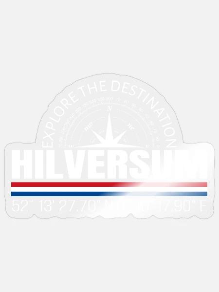 Hilversum - Sticker Größe S (10 x 10 cm) - Transparent glänzend