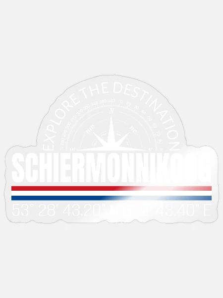 Schiermonnikoog - Sticker Größe S (10 x 10 cm) - Transparent glänzend