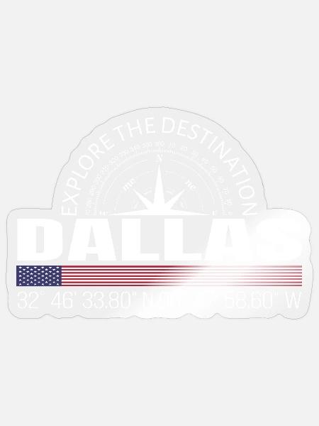 Dallas - Sticker Größe S (10 x 10 cm) - Transparent glänzend