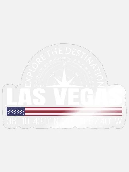 Las Vegas - Sticker Größe S (10 x 10 cm) - Transparent glänzend