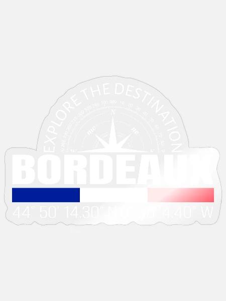 Bordeaux - Sticker Größe S (10 x 10 cm) - Transparent glänzend