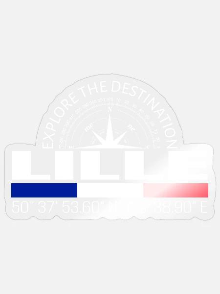 Lille - Sticker Größe S (10 x 10 cm) - Transparent glänzend