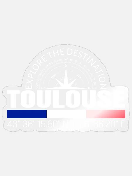 Toulouse - Sticker Größe S (10 x 10 cm) - Transparent glänzend