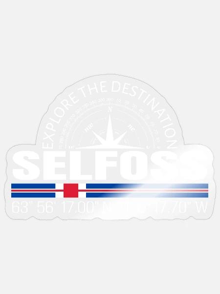 Selfoss - Sticker Größe S (10 x 10 cm) - Transparent glänzend