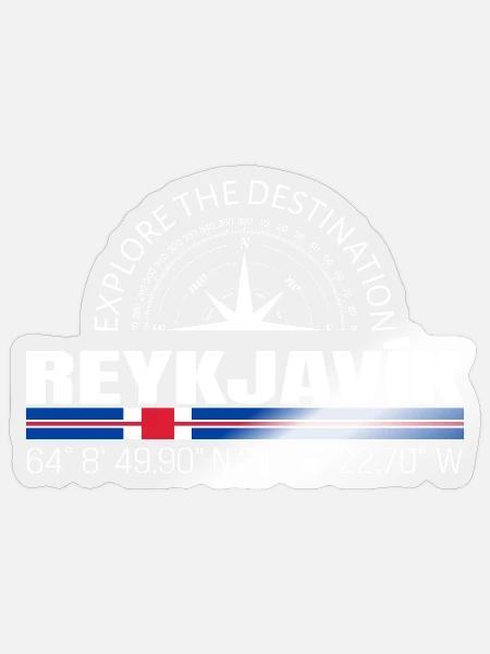 Reykjavik - Sticker Größe S (10 x 10 cm) - Transparent glänzend