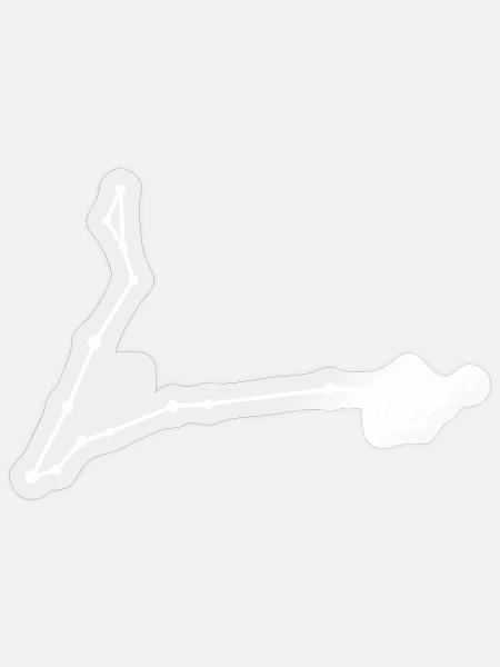 Sternbild Fische Linienzeichnung - Sticker Größe S (10 x 10 cm) - Transparent glänzend