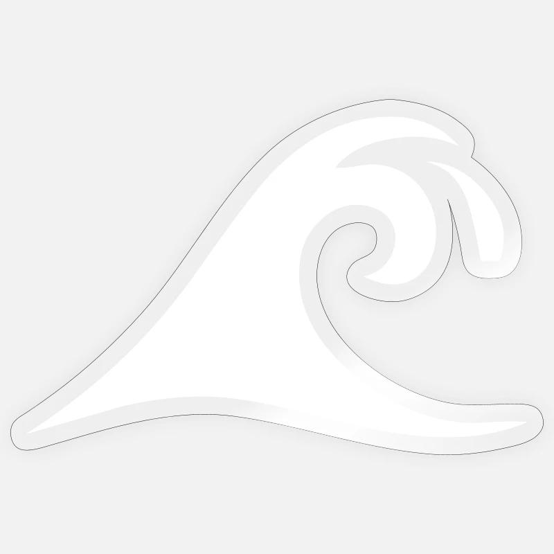 Wave waves - Sticker size S (10 x 10 cm) - transparent glossy