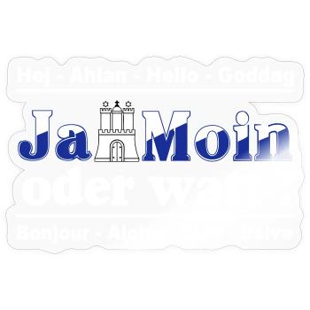 Hamburg , Tradition , Fan , Ja Moin oder watt (25) - Sticker Größe S (10 x 10 cm) - Transparent glänzend - Vorne