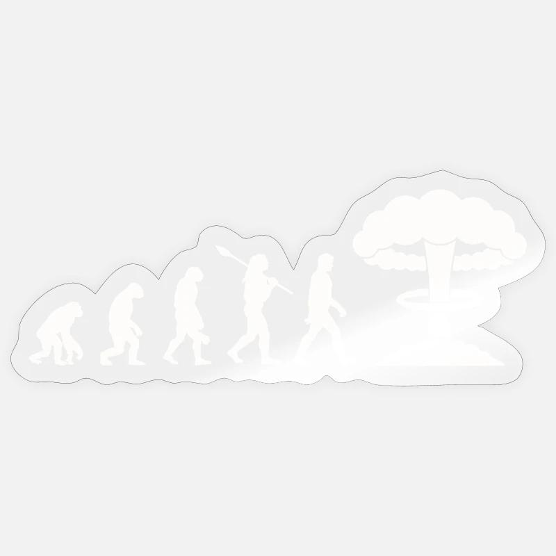 Evolution Nuclear Bomb - Sticker size S (10 x 10 cm) - transparent glossy