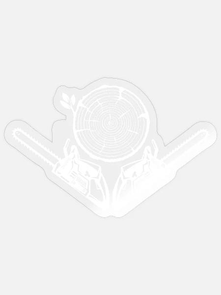 Waldwächter: Erneuerung im Stamm - Sticker Größe S (10 x 10 cm) - Transparent glänzend