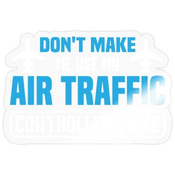 Humorvolles Flugzeug-Design für Flugbegeisterte - Sticker Größe S (10 x 10 cm) - Transparent glänzend - Vorne