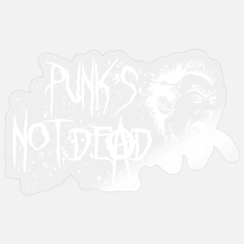 Punks not dead - Sticker Größe S (10 x 10 cm) - Transparent glänzend